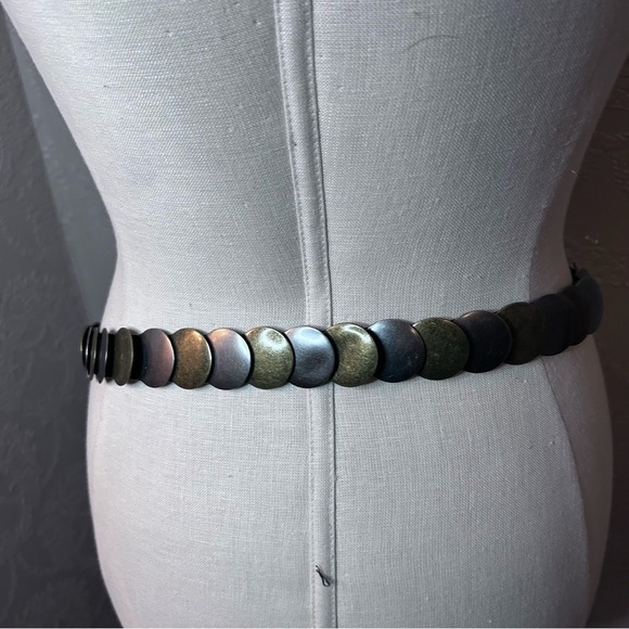 Silver gold stretch belt cosplay vintage very good condition 35” unstretched - Picture 4 of 6